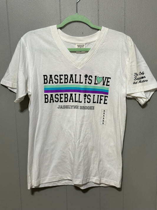 White Baseball Is Love Shirt