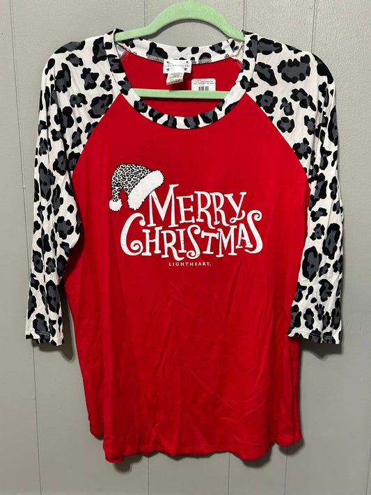 Cheetah/Red Merry Christmas Shirt