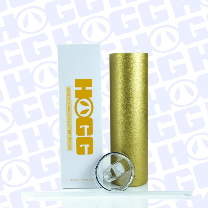 30oz Custom Gold Glitter Sub Skinny Tumbler