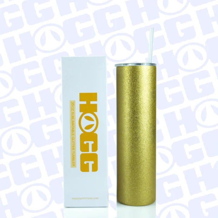 30oz Custom Gold Glitter Sub Skinny Tumbler